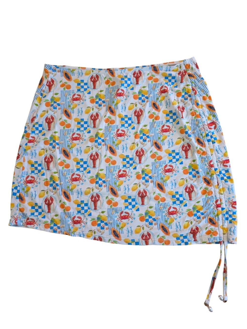 YMI Lobster/Seafood Swim Coverup Skirt- L